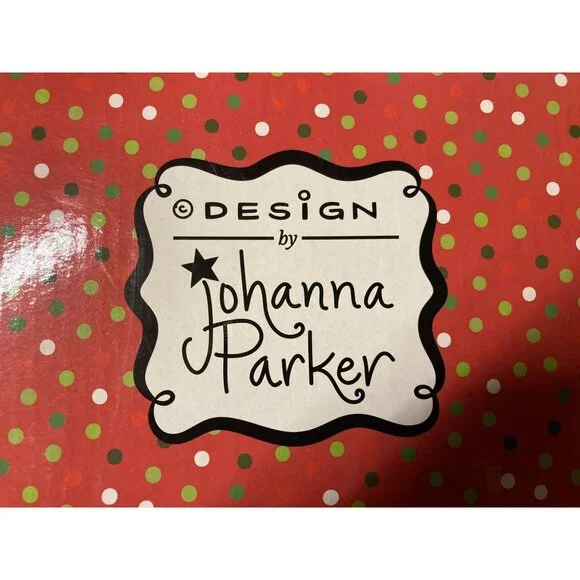 Johanna Parker Design Ceramic Sugar & Creamer Set Festive Holiday Cups Lot 6 New - Picture 4 of 14